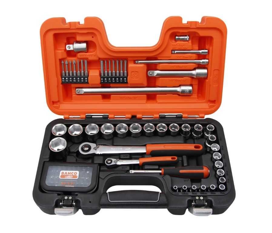 BAHCO SL79 zestaw nasadek i końcówek 1/4" i 1/2" z grzechotką SLIM