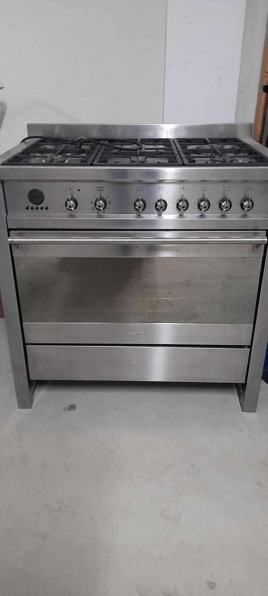 Fogão smeg gás 6 bicos / forno eléctrico A1-5 90cm