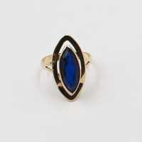Złoty pierścionek z niebieskim oczkiem  585 3,95g R.13