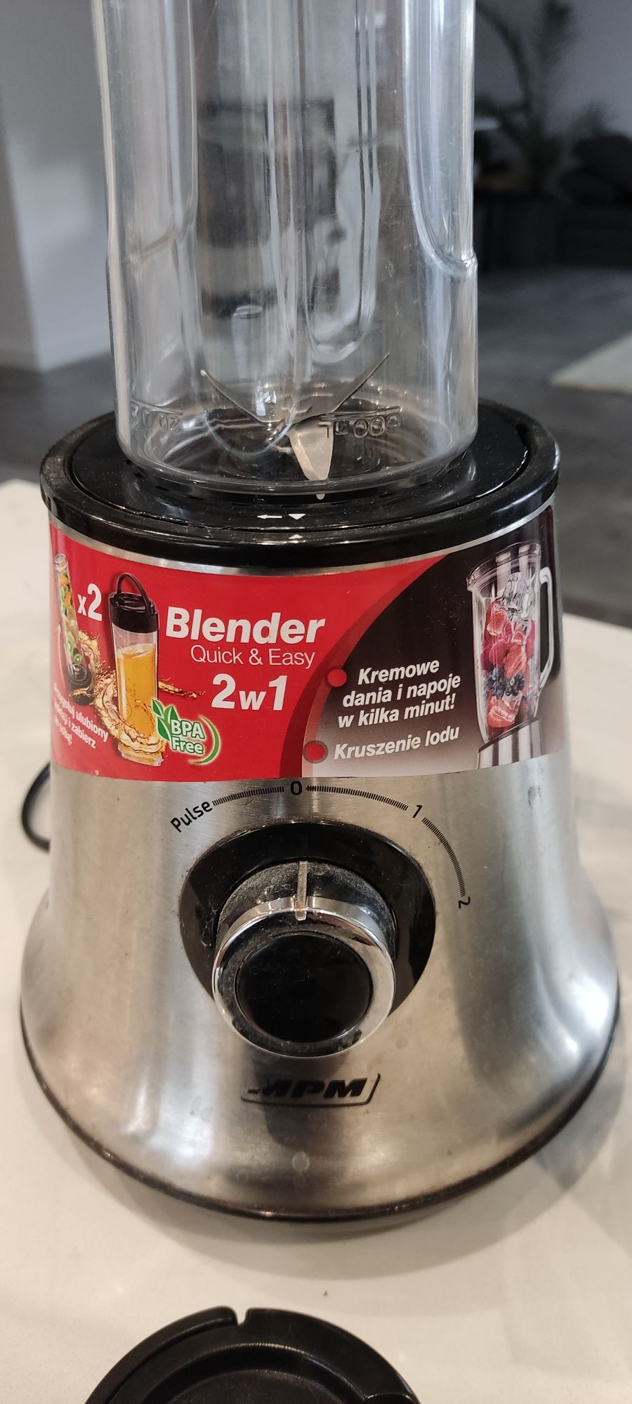 Blender kielichowy MPM MBL-15m + dwa bidony