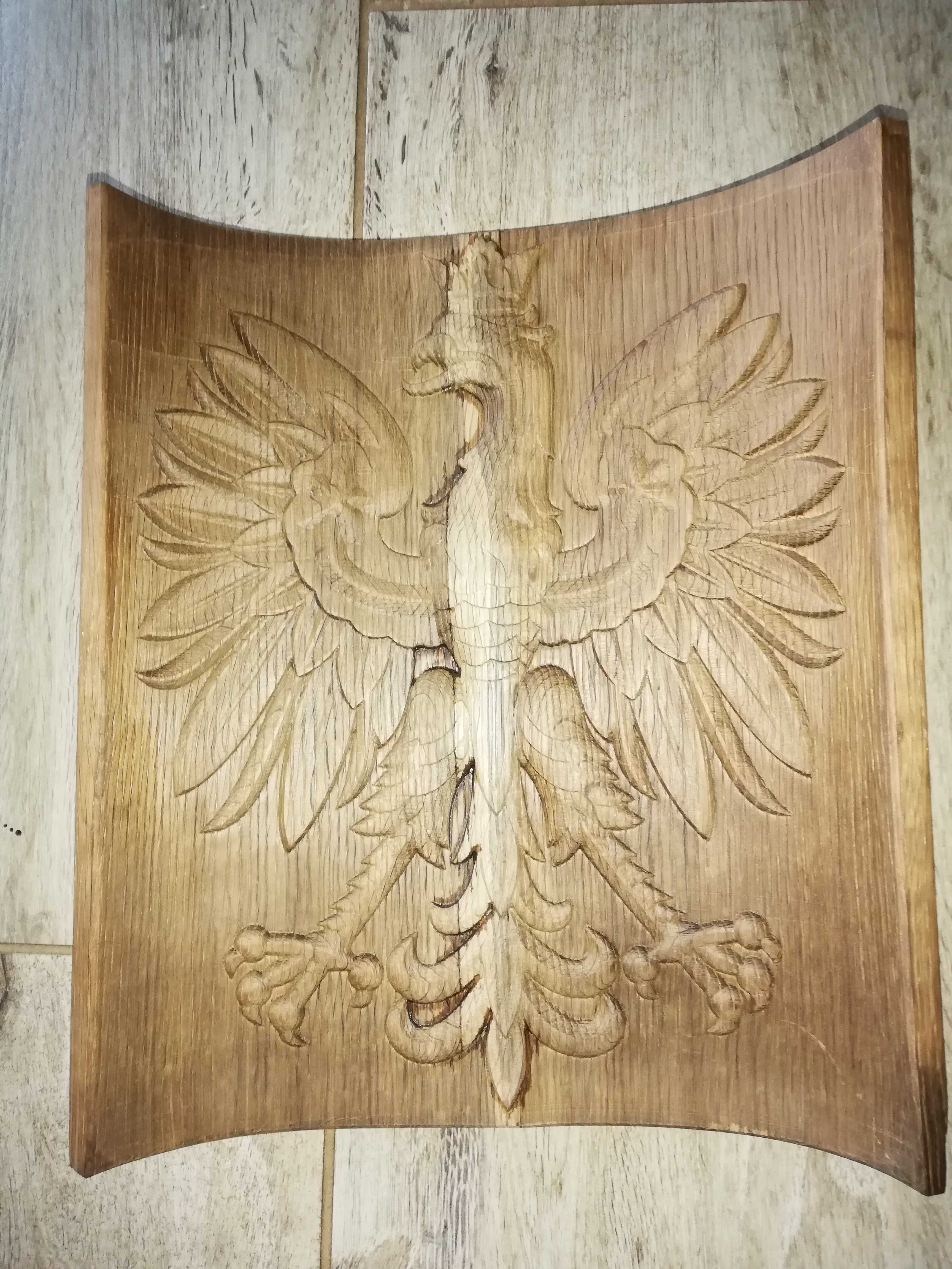 Drewniany orzeł (godło) Polski ozdoba ścienna