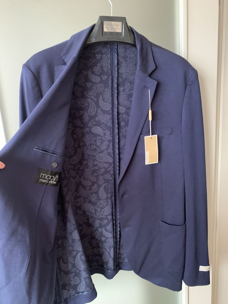 Blazer azul escuro Michael Kors de homem, novo com etiqueta, 42 L