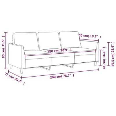 Sofa 3-osobowa, żółta, aksamit