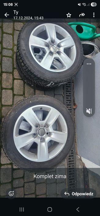 Felgi alu audi 205/16 srebrne używane