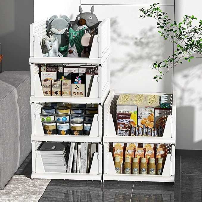 8-Pak Składany Duży Organizer Szuflady do Piętrowania Pudełka Odzież