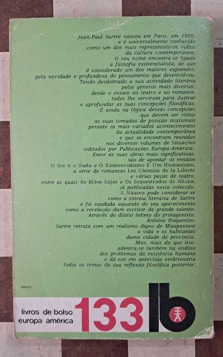 A Náusea - Sartre (Jean-Paul Sartre)