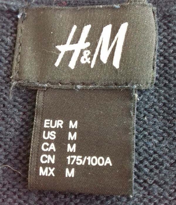 Sweter męski H&M rozmiar M 175 Granatowy Okazja