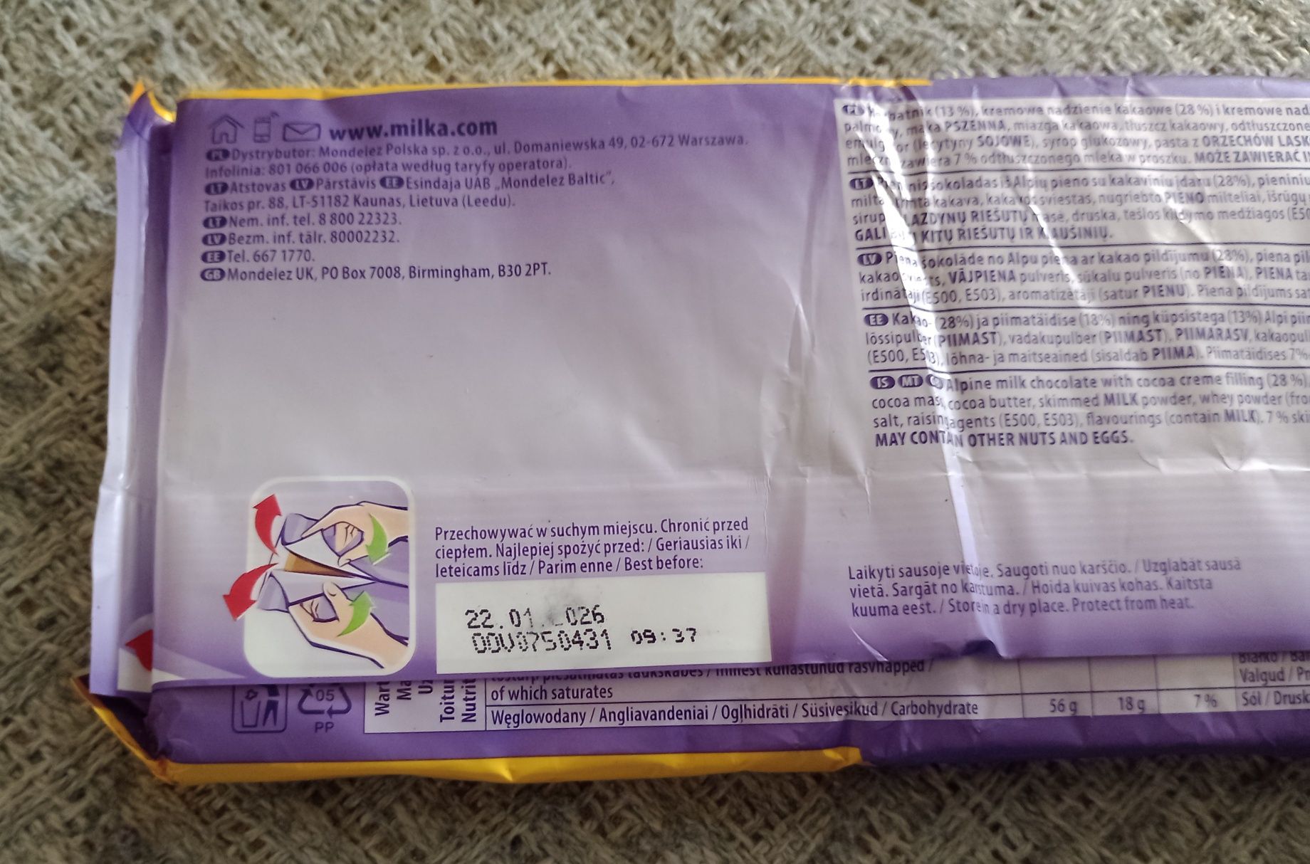 Czekolady 6szt. duże Wedel/Milka... Okazja za pół ceny