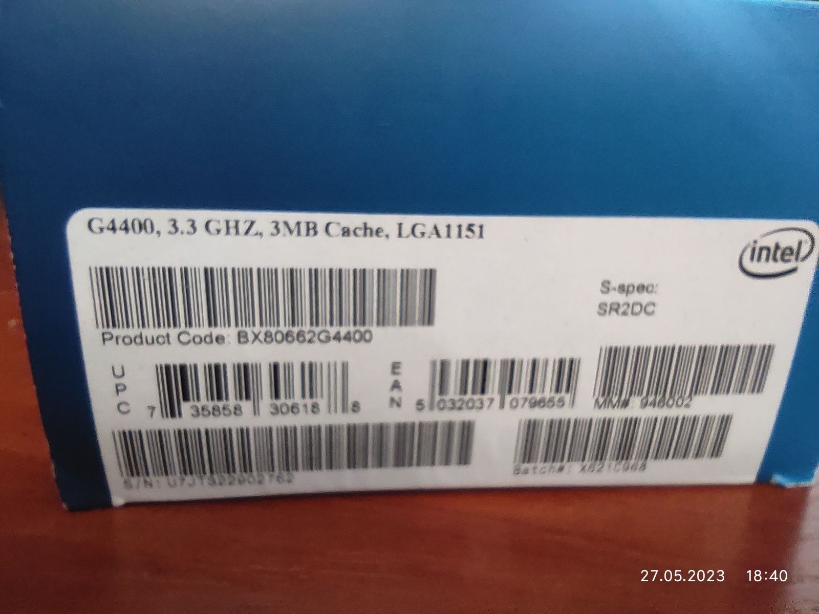 Процессор Intel Pentium G 4400