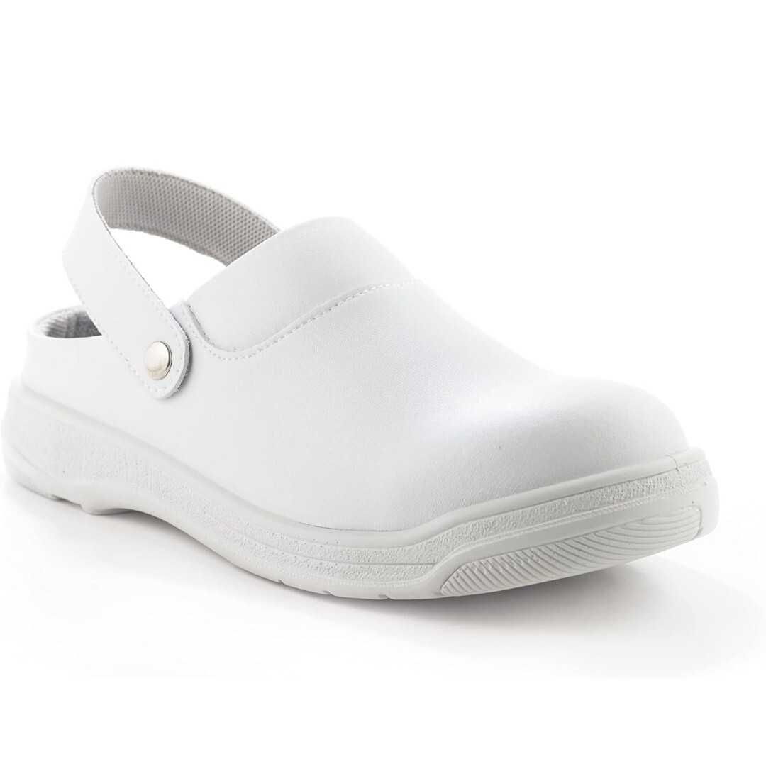 Buty obuwie robocze klapki chodaki saboty białe S2 nosek BHP 45