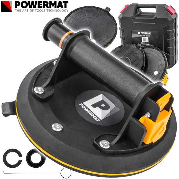 POWERMAT Przyssawka Próżniowa Do Płytek Uchwyt Z Pompką 190Kg PM1294