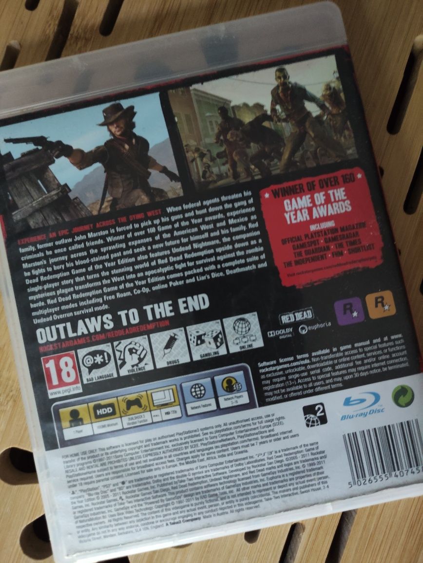 Gra Red Dead Redemption PS3 + Undead Nightmare Dobry stan