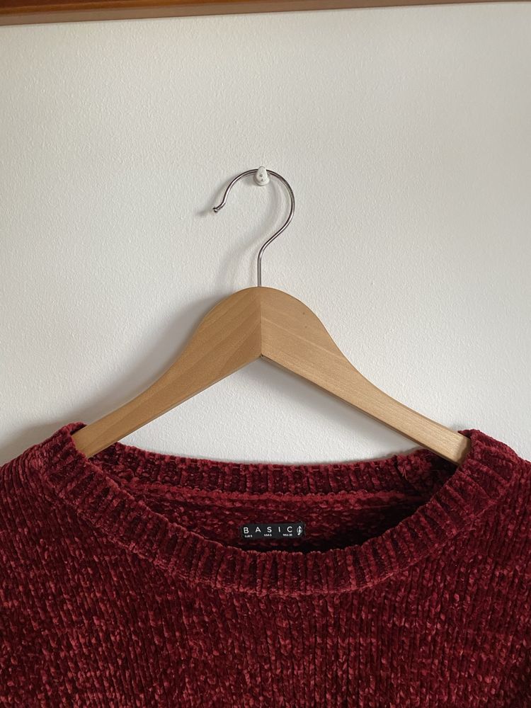 Camisola de malha vermelha Stradivarius