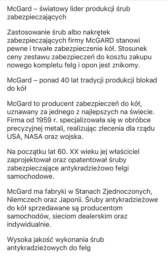 McGard Zestaw Zabezpieczający