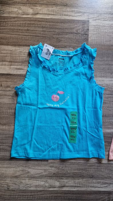 bluzka bez rękawów - rozmiar 122 - koronka