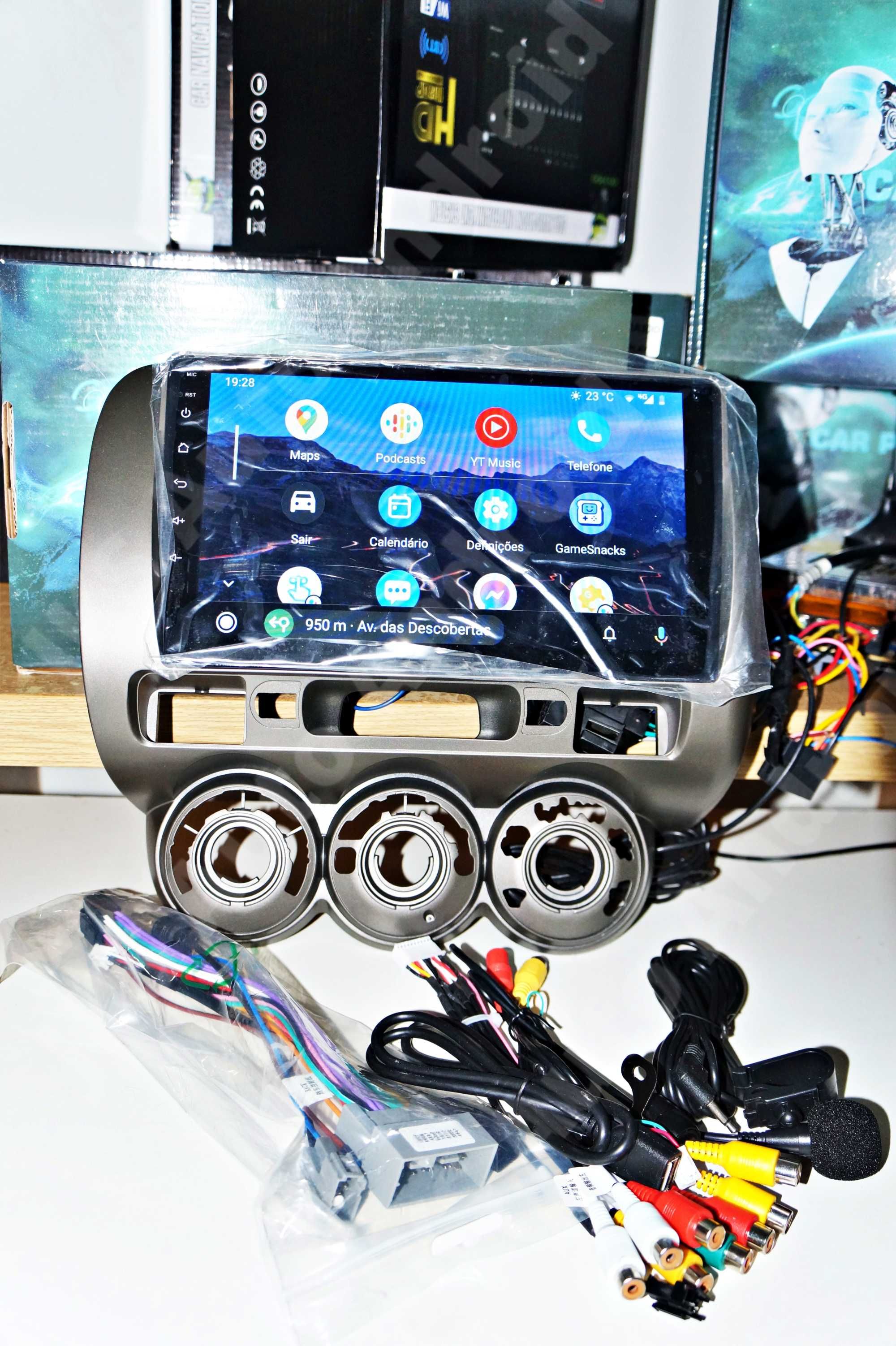 Auto Radio Honda Jazz/City Android 13 Carplay Android Auto/Montagem