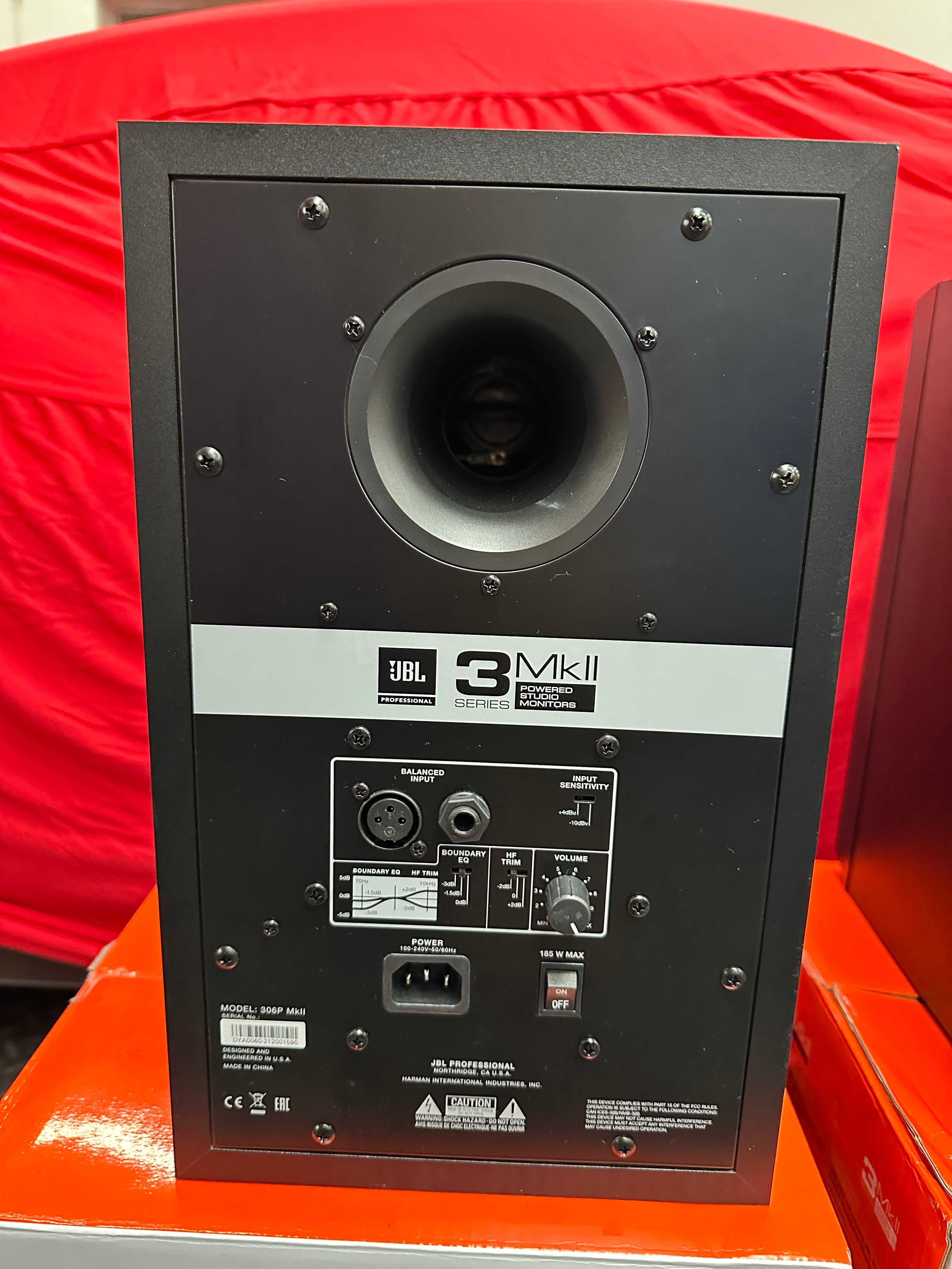 JBL 306P MKII Para Prawie Nowe Monitory Aktywne 2 szt. Pudełka