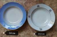 Тарелки фарфоровые глубокие, диаметр 20 см, 23,5 см, 24 см