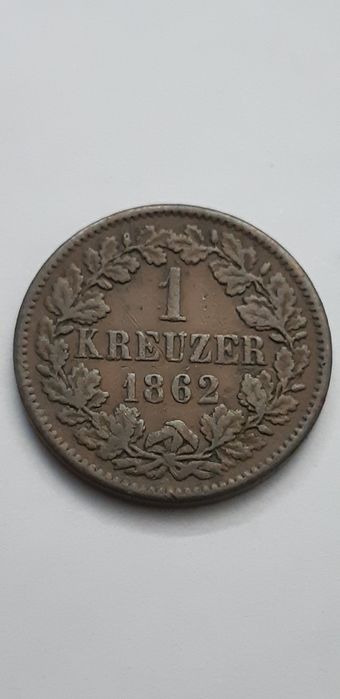 Badenia 1862 - 1 krajcar - wielka rzadkość