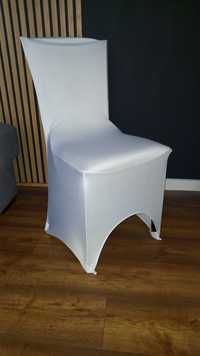 pokrowce na krzesła - białe