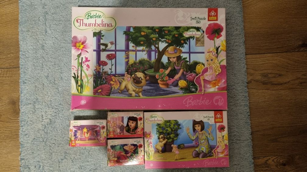 Puzzle barbie calineczka thumbelina 260,60,3x54 elementy