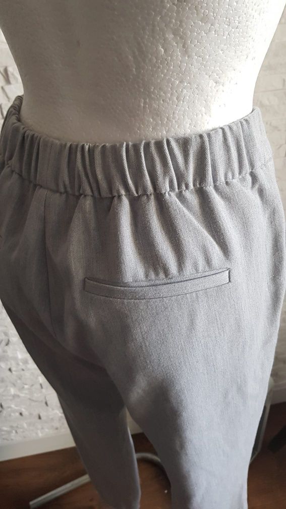 Zara TRF szare spodnie z gumką