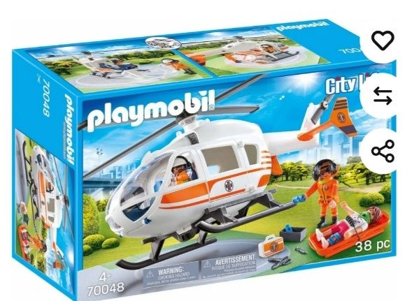 Helicóptero de resgate Playmobil
