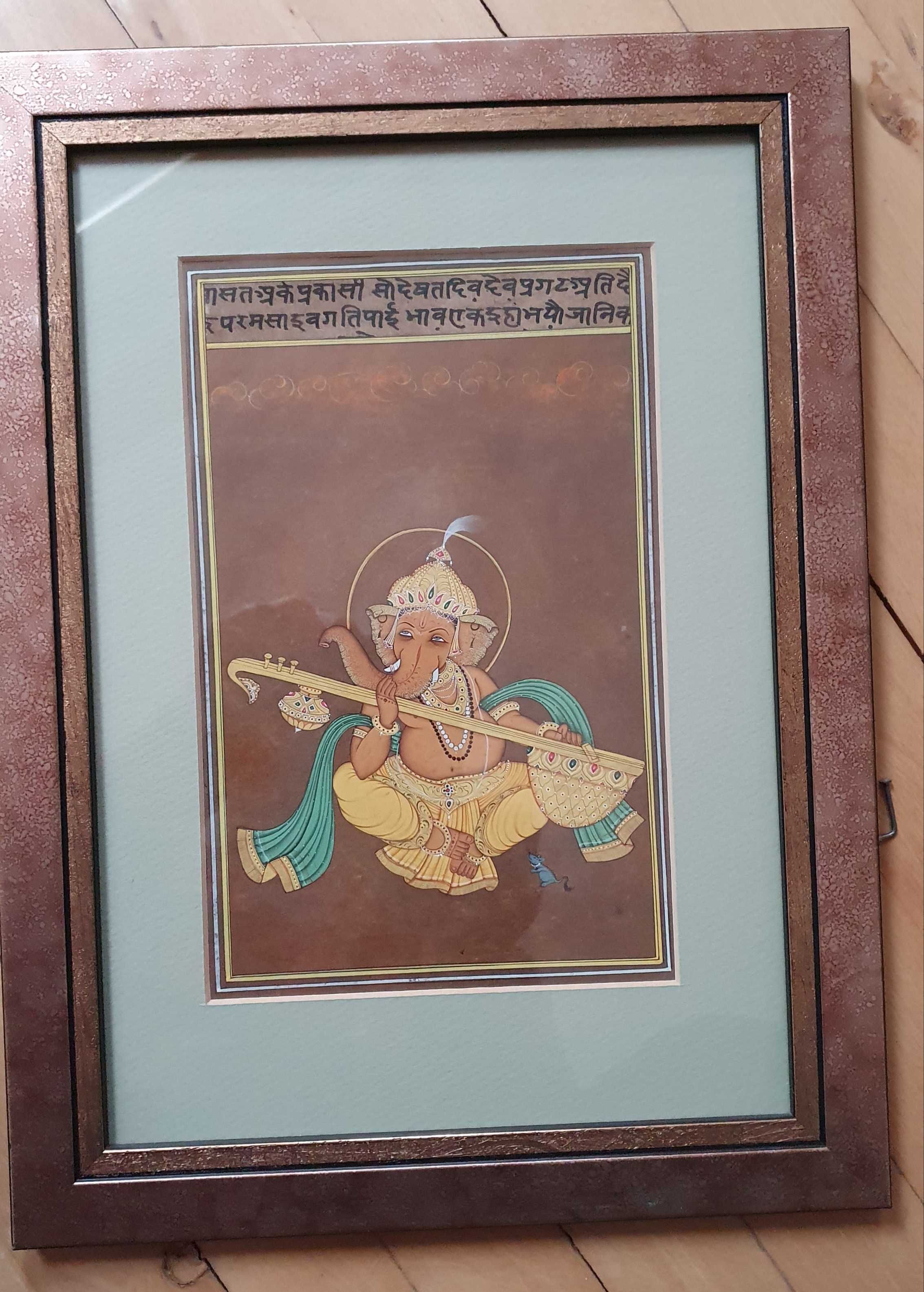 2 piękne, ręcznie malowane, obrazki z Indii