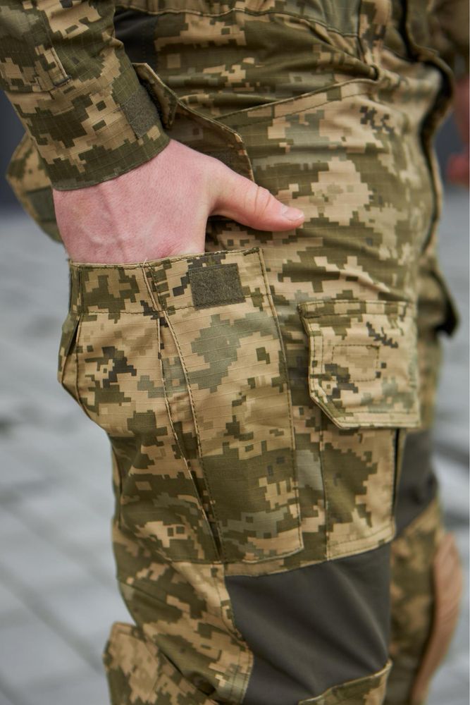 Тактичні штани з наколінниками+ FLEX вставки, піксель