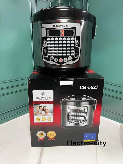 НЕМЕЦКАЯ Професиональная Мощная Мультиварка для дома Crownberg CB-5527