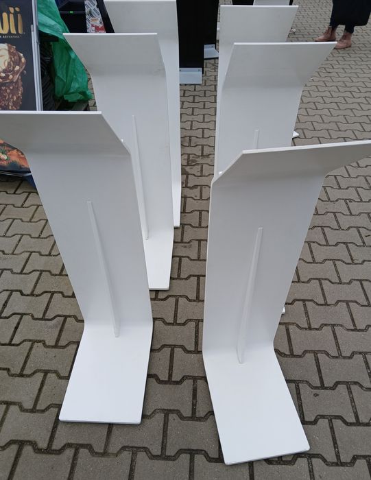 Stojak informacyjny podłogowy biały