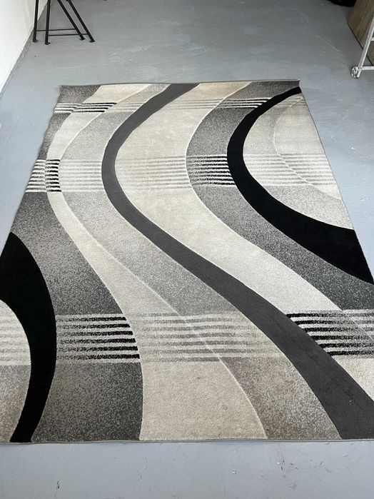 Dywan RUMBA 240 x 330 cm / Duży Dywan Turecki / Szary / SUPER Jakość