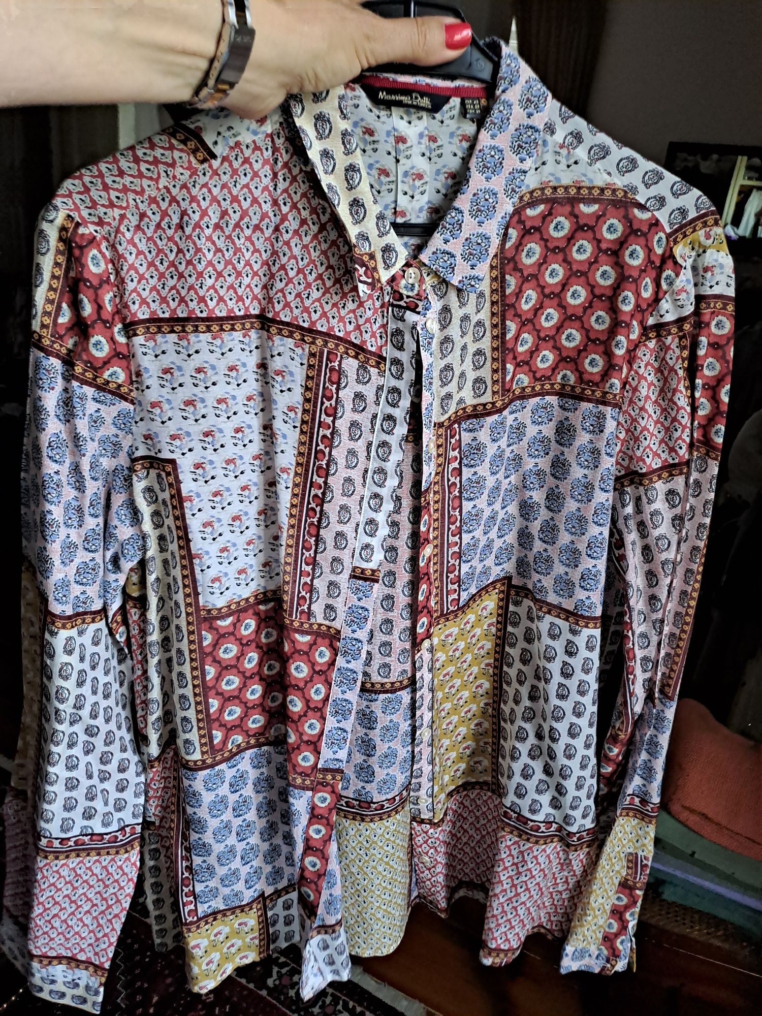 Camisa Blusa fresca Massimo Dutti Algodão