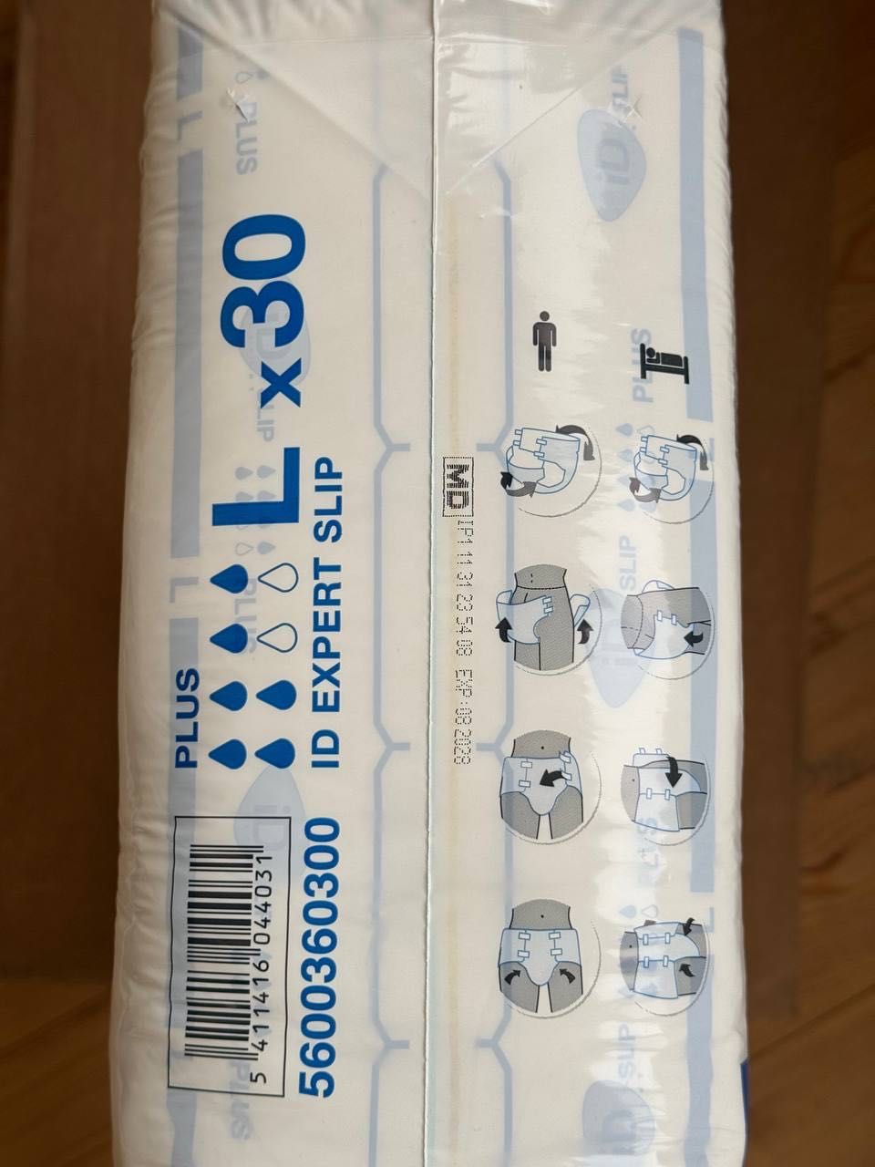 Памперси для дорослих iD Expert Slip Plus Large (розмір L) - 30 шт.
