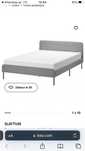 Łóżko 160x200 SLATTUM  + materac MALVIK IKEA