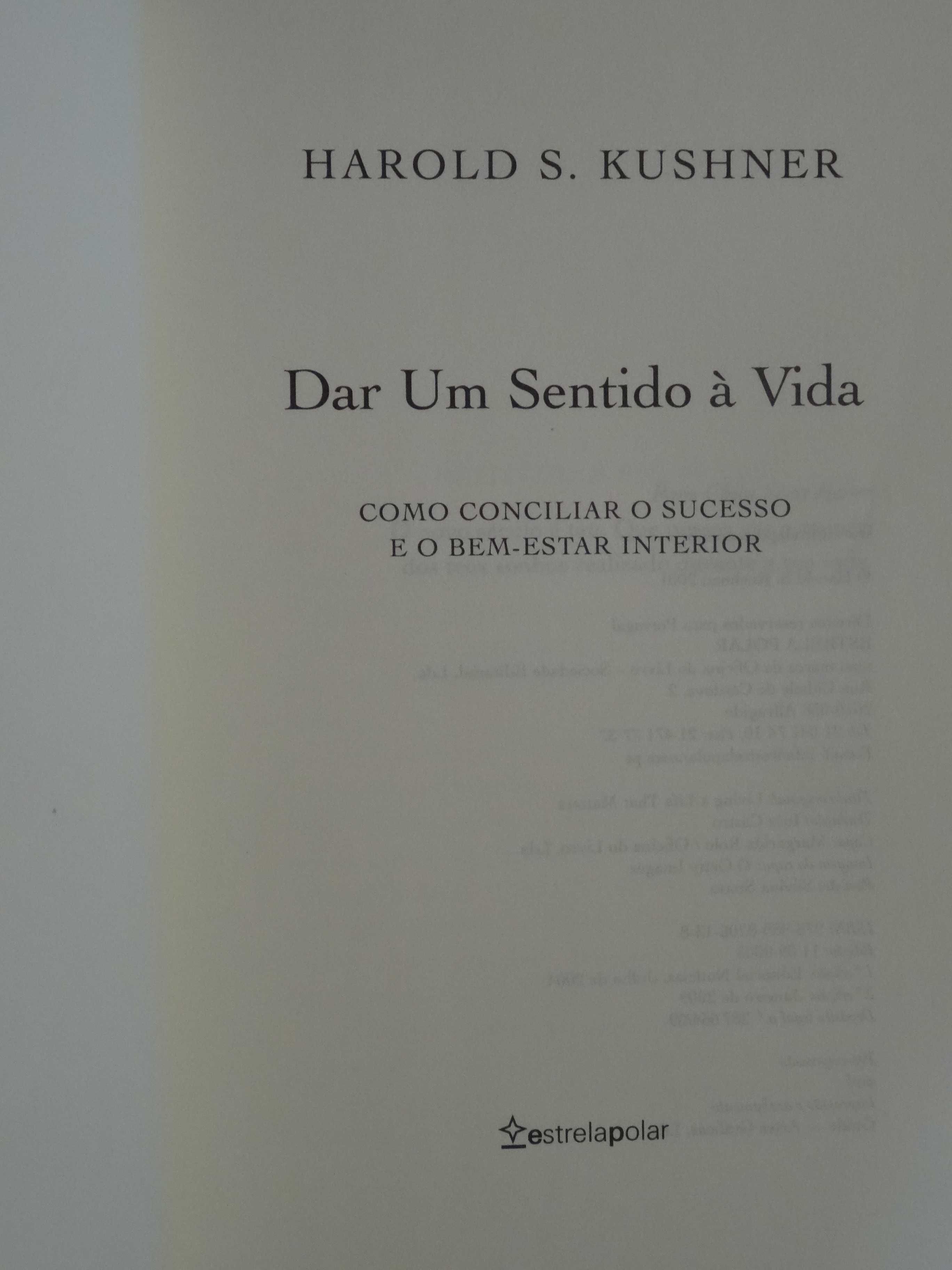 Dar Um Sentido à Vida de Harold S. Kushner - 1ª Edição