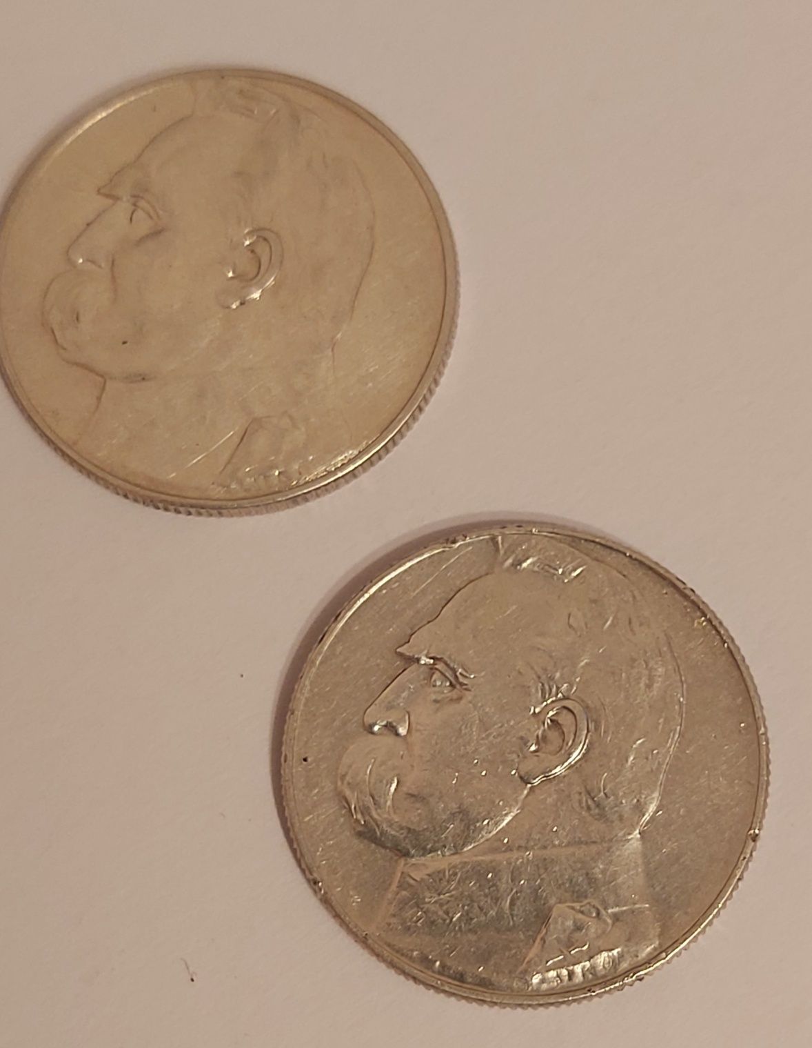 2 x 5zł J.Piłsudski II RP. Srebrna moneta. 1935r i 1936r.