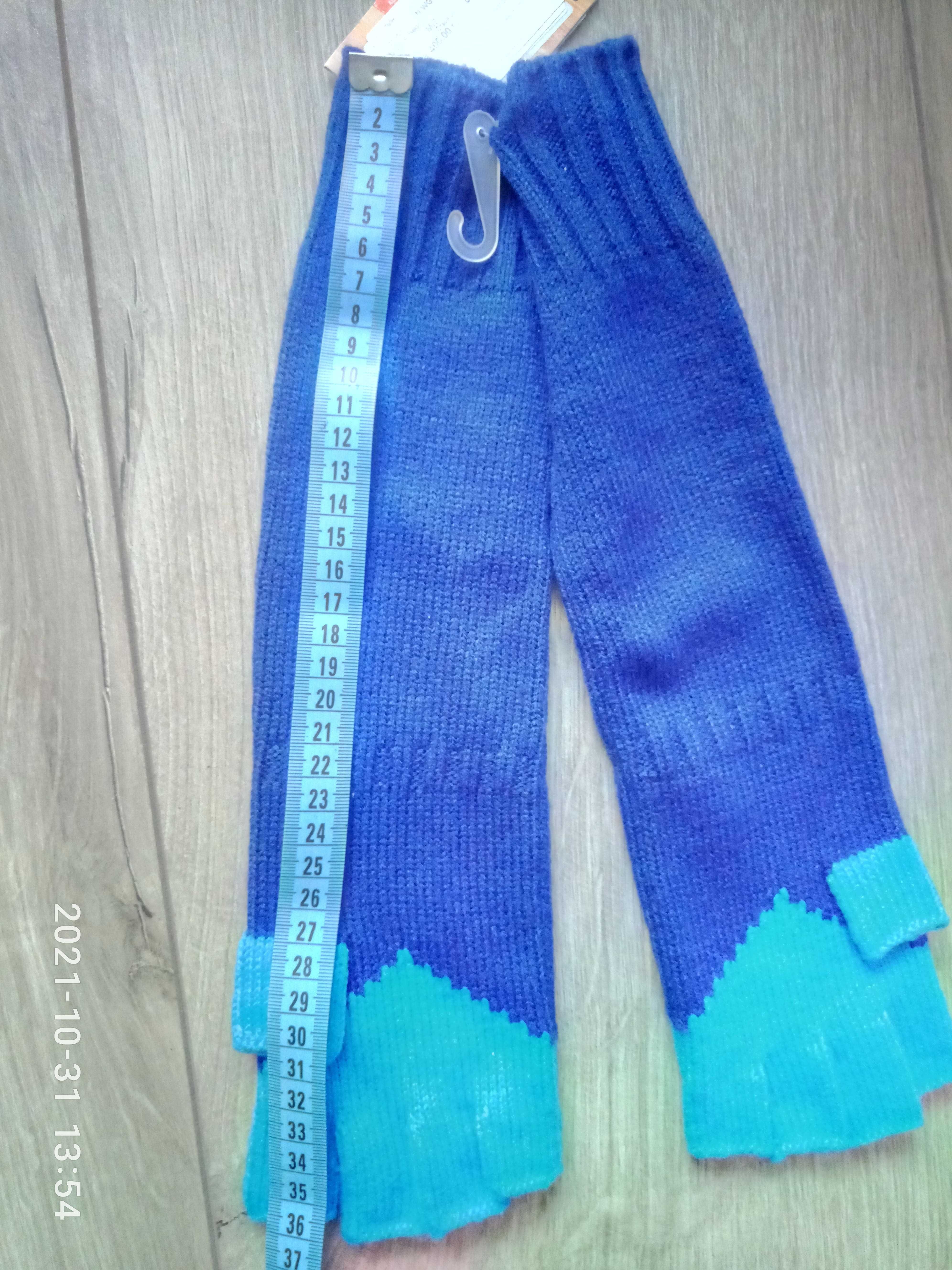 Митенки Nike M /S  темно- синего цвета с голубым декором.