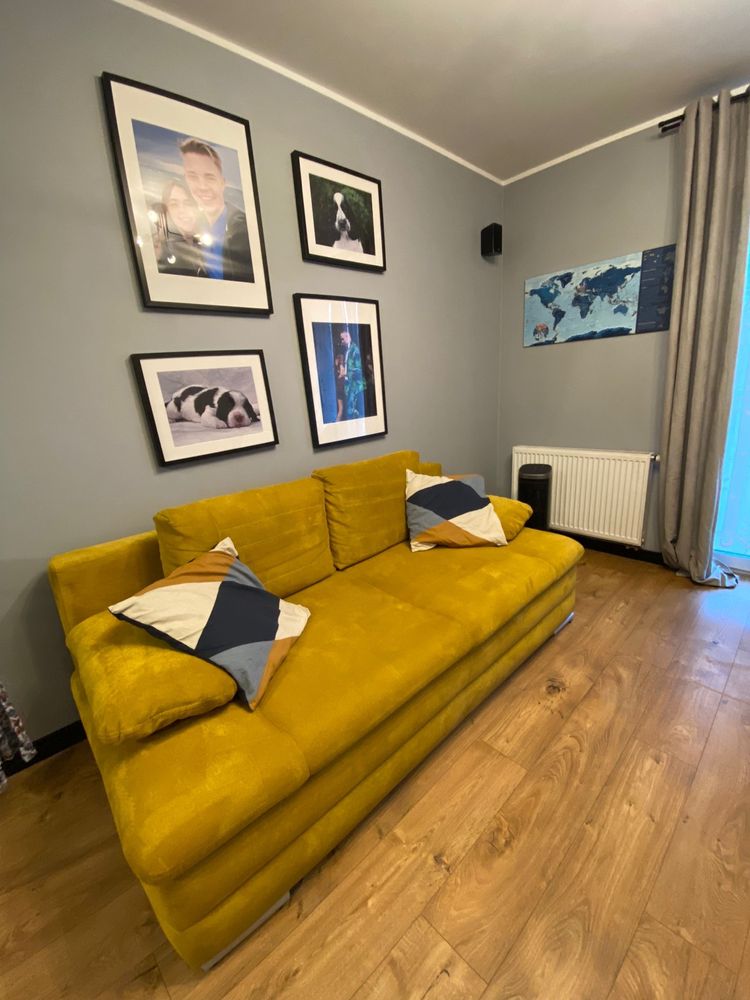 Kanapa sofa rozkładana z pojemnikiem na pościel