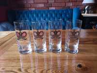 4 stare szklanki do piwa - Browary TYSKIE