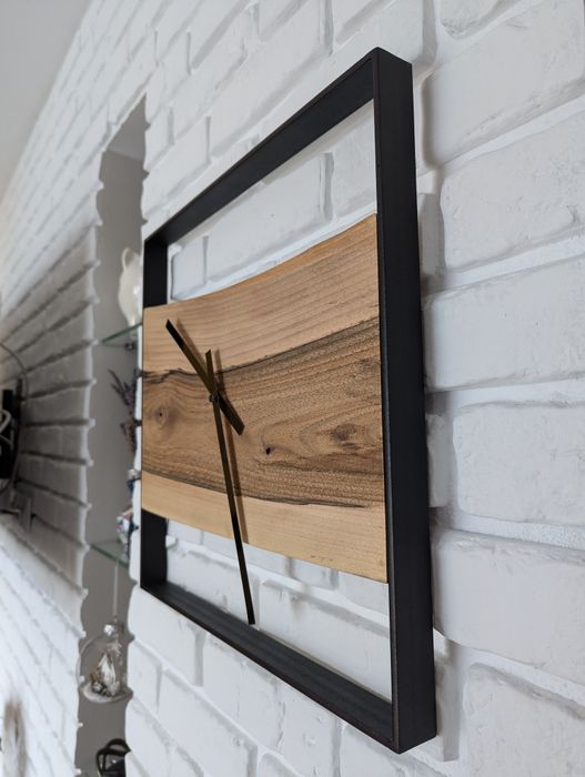 Zegar ścienny, styl loft, ręcznie wykonany, drewno