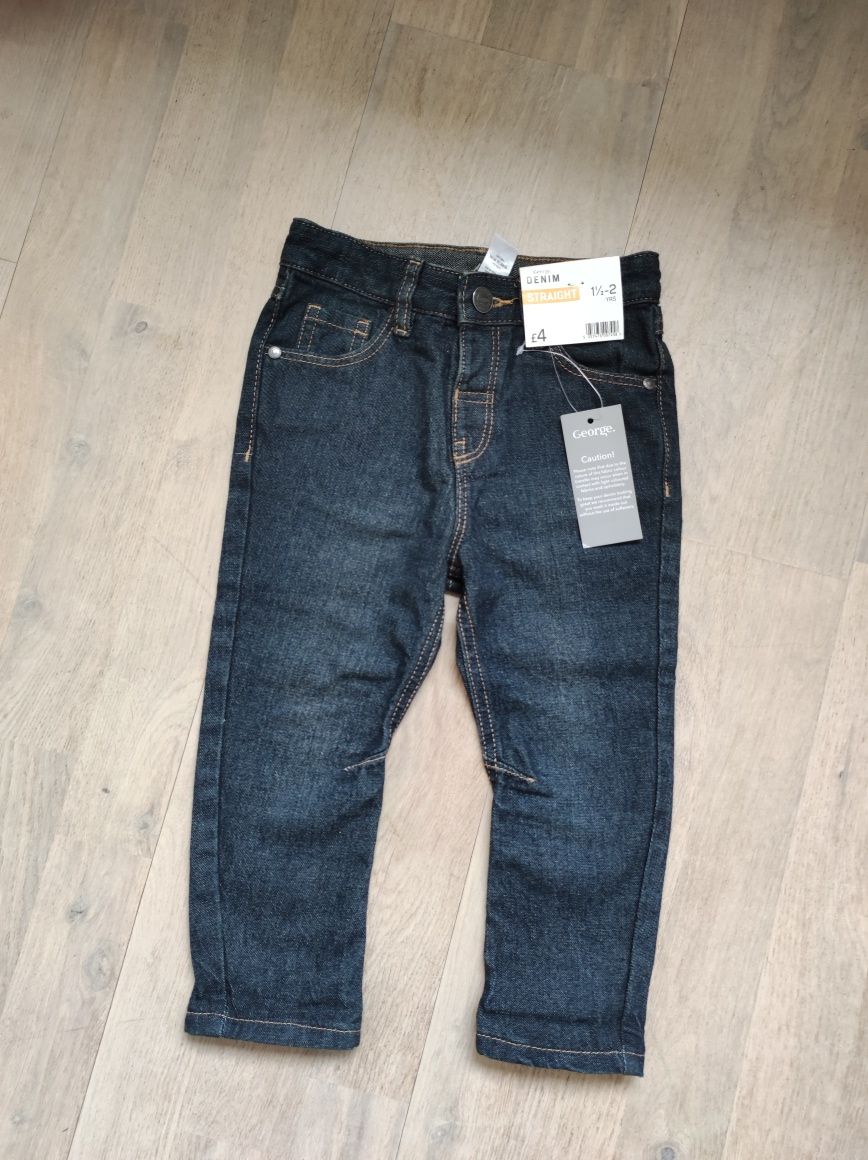 Jeansy nowe spodnie dżinsowe George 86 92