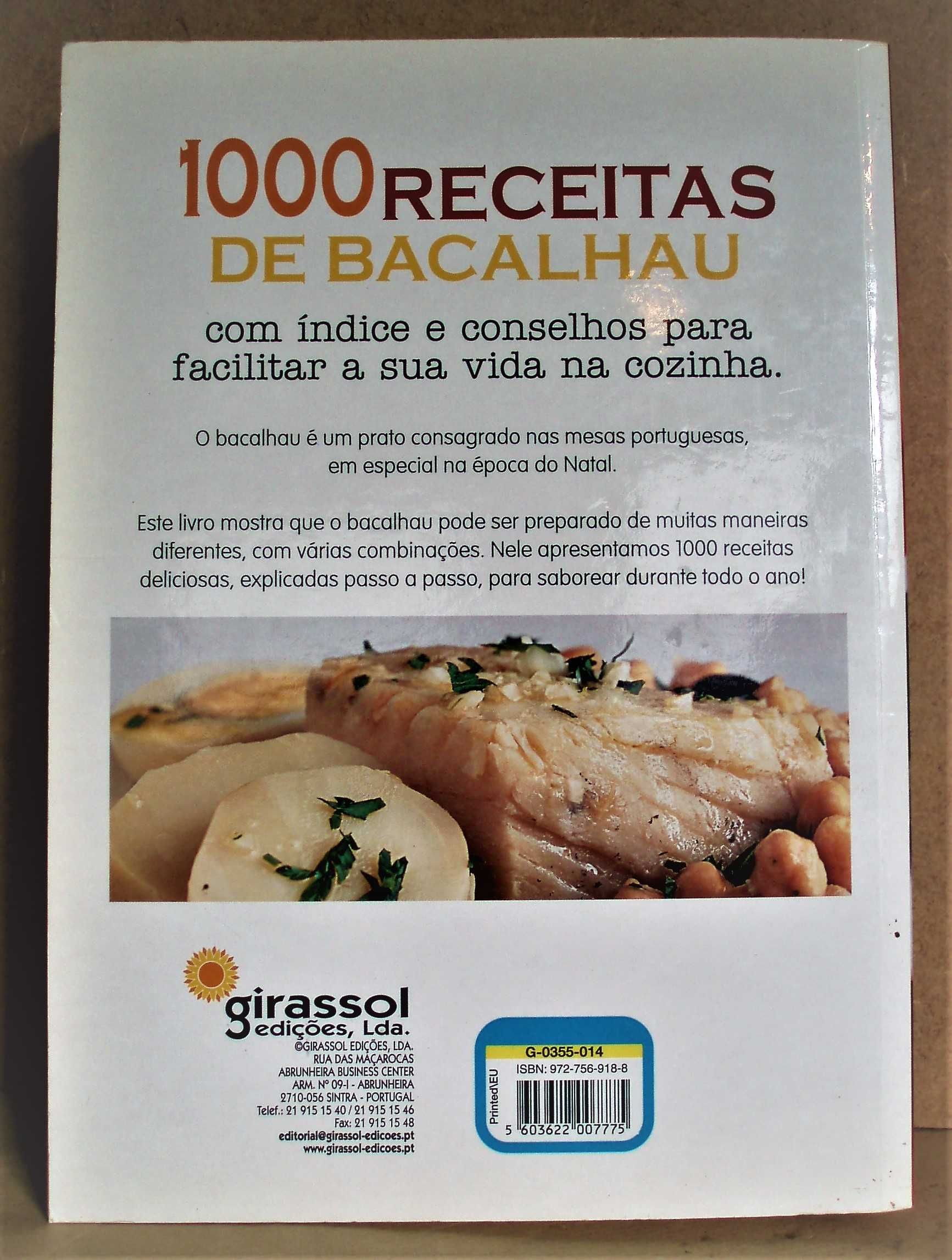 Livro 1000 receitas de bacalhau - como novo