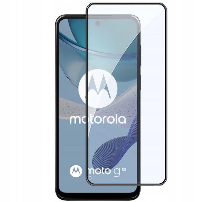 Szkło hartowane 5D do Motorola moto G13 / G23 / G53 z czarną ramką