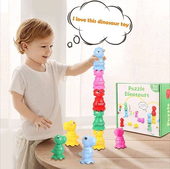 Монтессорі динозаврики сортер сортувальник, іграшка “Дятел і дерево”