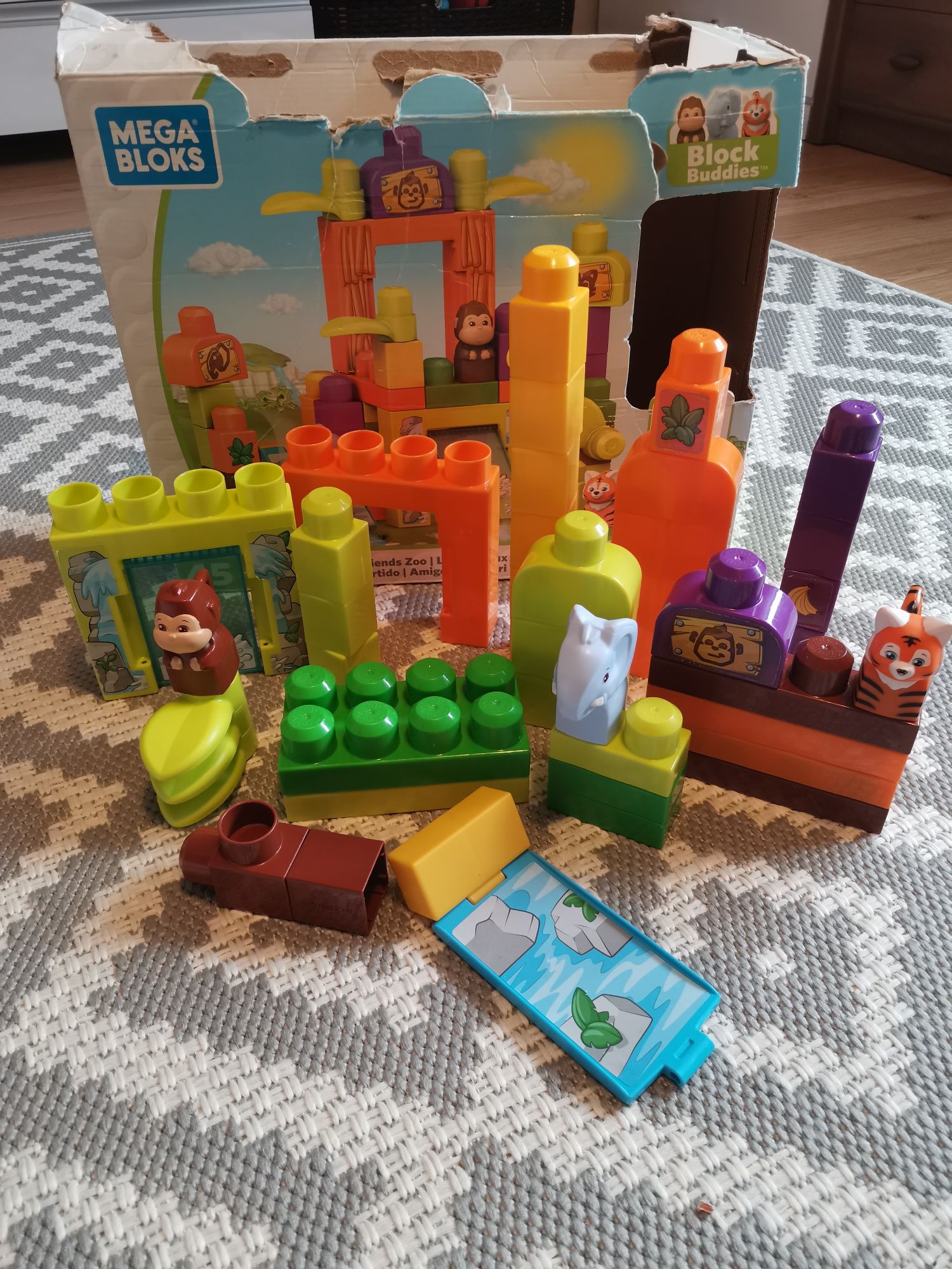 Mega Bloks Safari Friends Zoo Blocks klocki FBJ41 Fisher Price