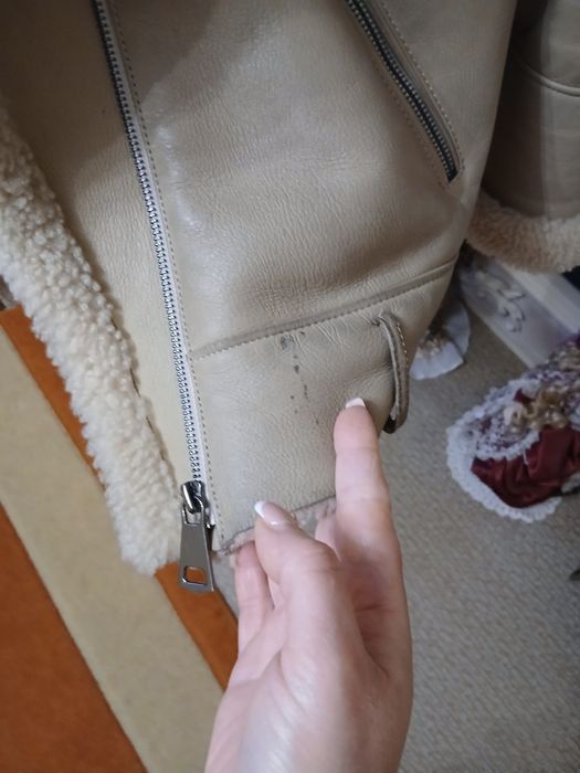 Дубленка натуральная овчина,очень теплая !