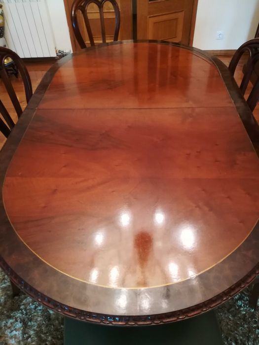 mobília sala de Jantar em nogueira maciça (oportunidade)