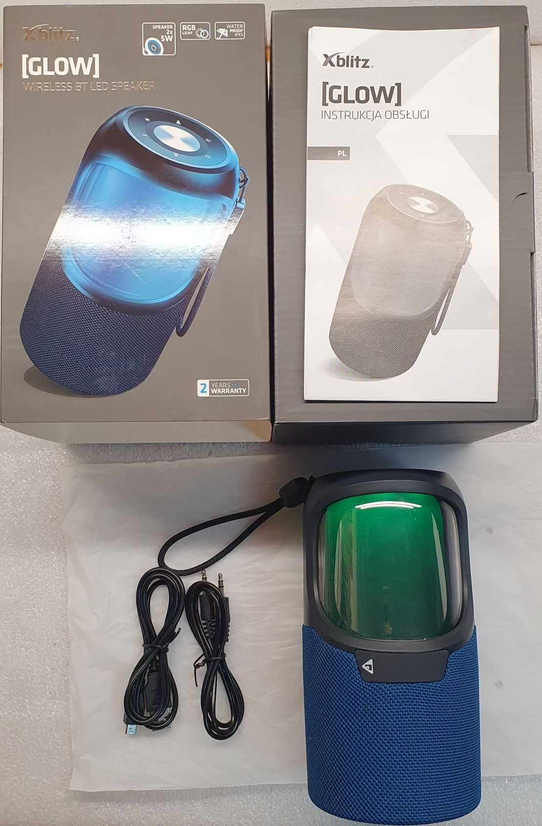 Xblitz Glow głośnik bezprzewodowy z podświetleniem Led stan BDB!