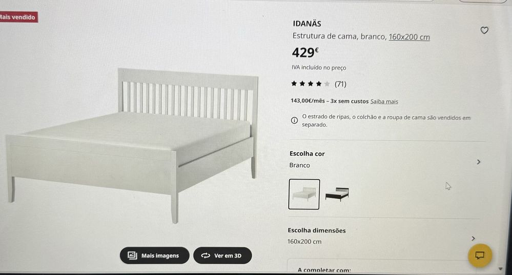 Cama de casal como nova